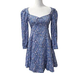 J.Crew Liberty Fabric Floral Cotton Dress Size 2 NWT Sweetheart Puff Sleeve